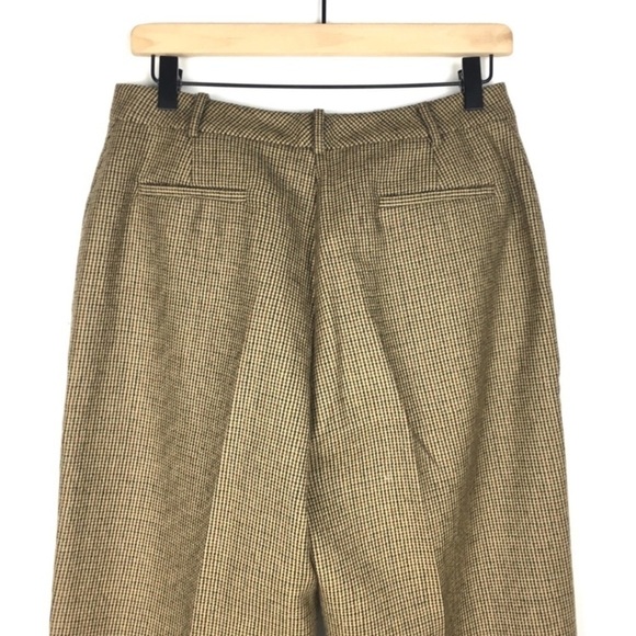LAUREN RALPH LAUREN Pants 100% Wool Trouser Tweed High Rise Dark Academia Size 8 - Picture 4 of 9